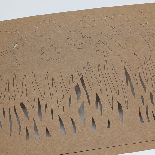 Bastelbogen "Blumenwiese" zum Gestalten & Verzieren